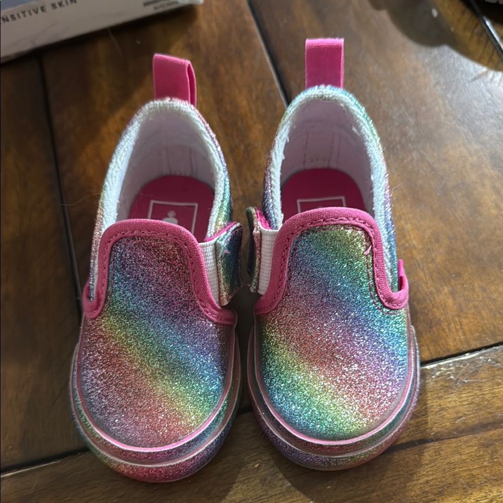 Rainbow Glitter Toddler Girl Vans